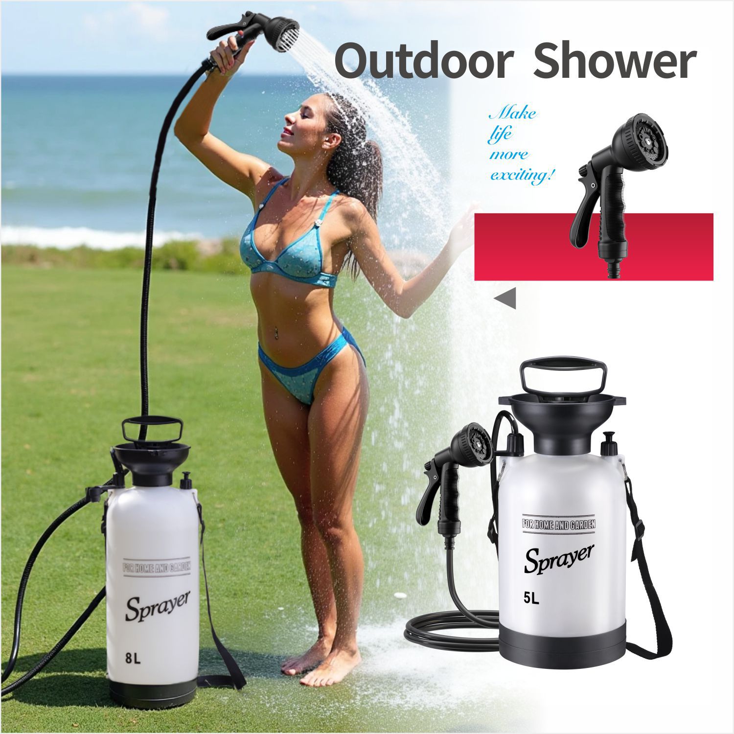 Outdoor Camping Shower - Outdoor Camping Portable Shower - Surf