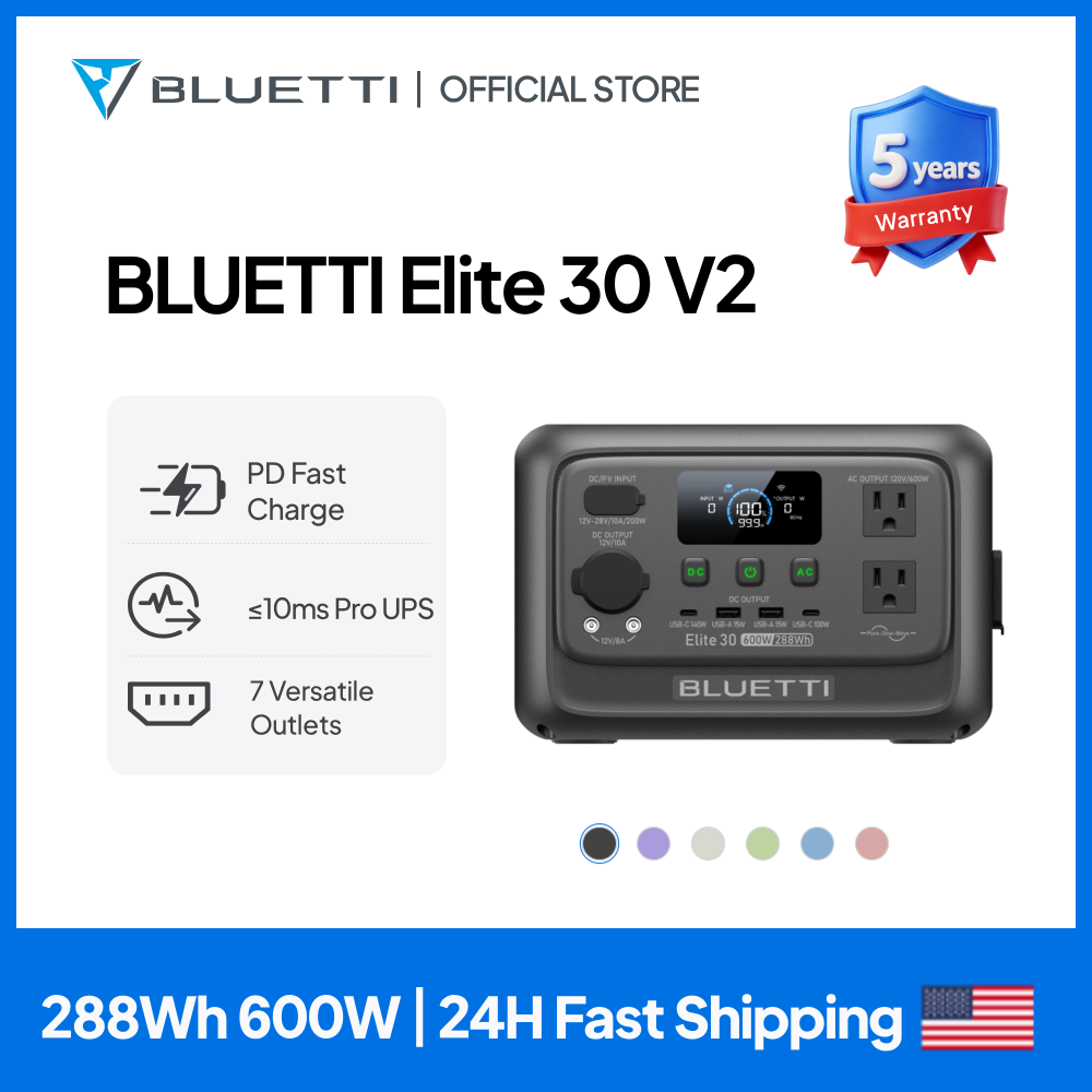 Outdoor Camping Kit - 【Renew】BLUETTI Elite 30 V2 Portable Power