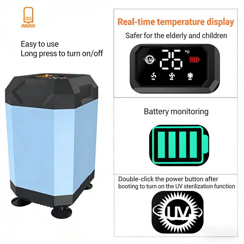 Outdoor Camping Shower - 5400mAh/9000mAh Outdoor Portable Camping Shower with