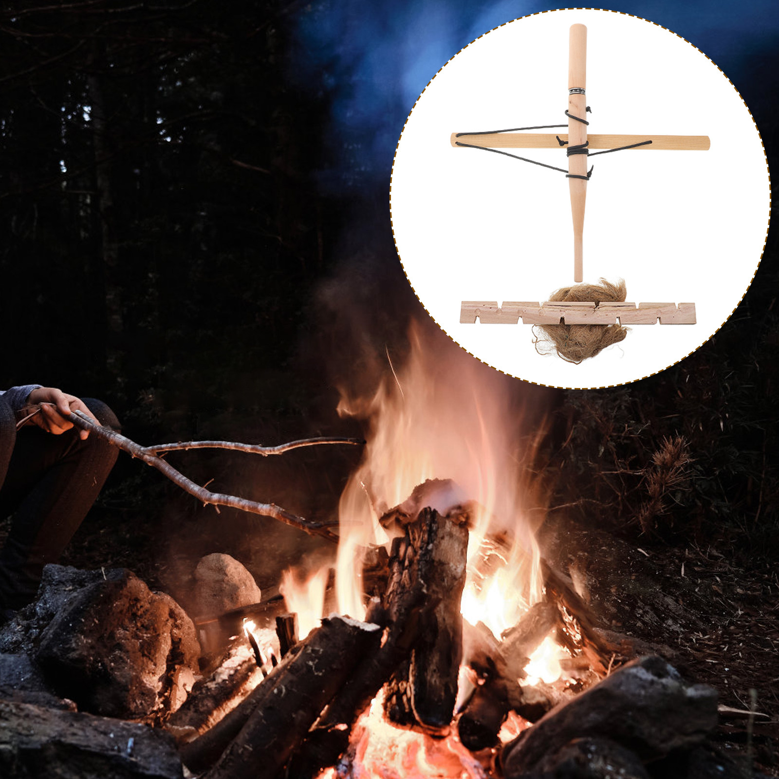 Bow Drill Fire Starters Outdoo - đánh giá và giá Outdoor Camping Kit