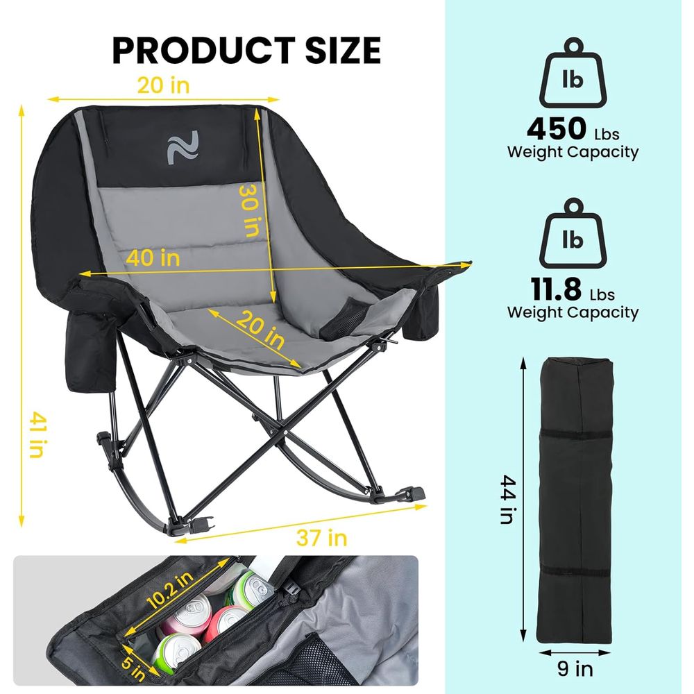 Portable Outdoor Rocking Chair - đánh giá và giá Outdoor Camping Rocking Chair