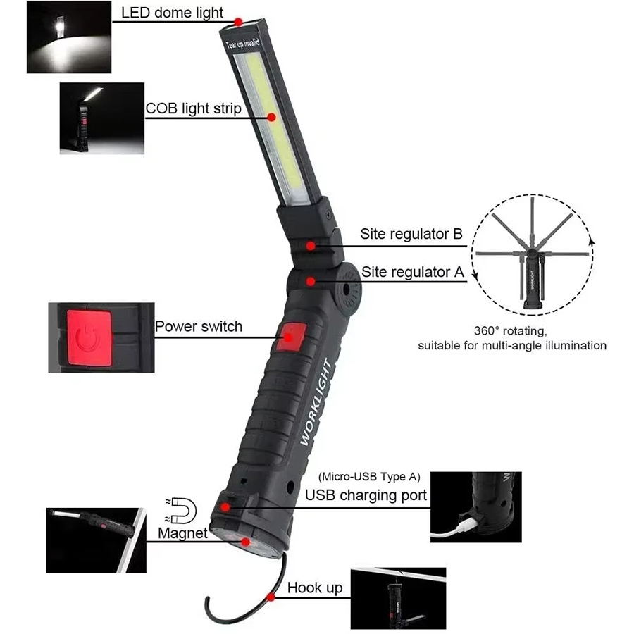 Portable LED Flashlight with M - đánh giá và giá Outdoor Camping Lights