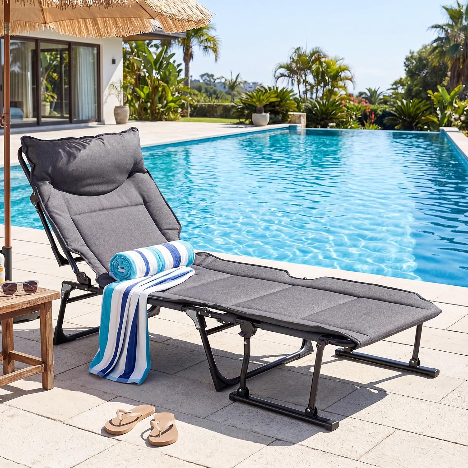 Folding Patio Lounge Chair Set - đánh giá và giá Outdoor Camping Recliner