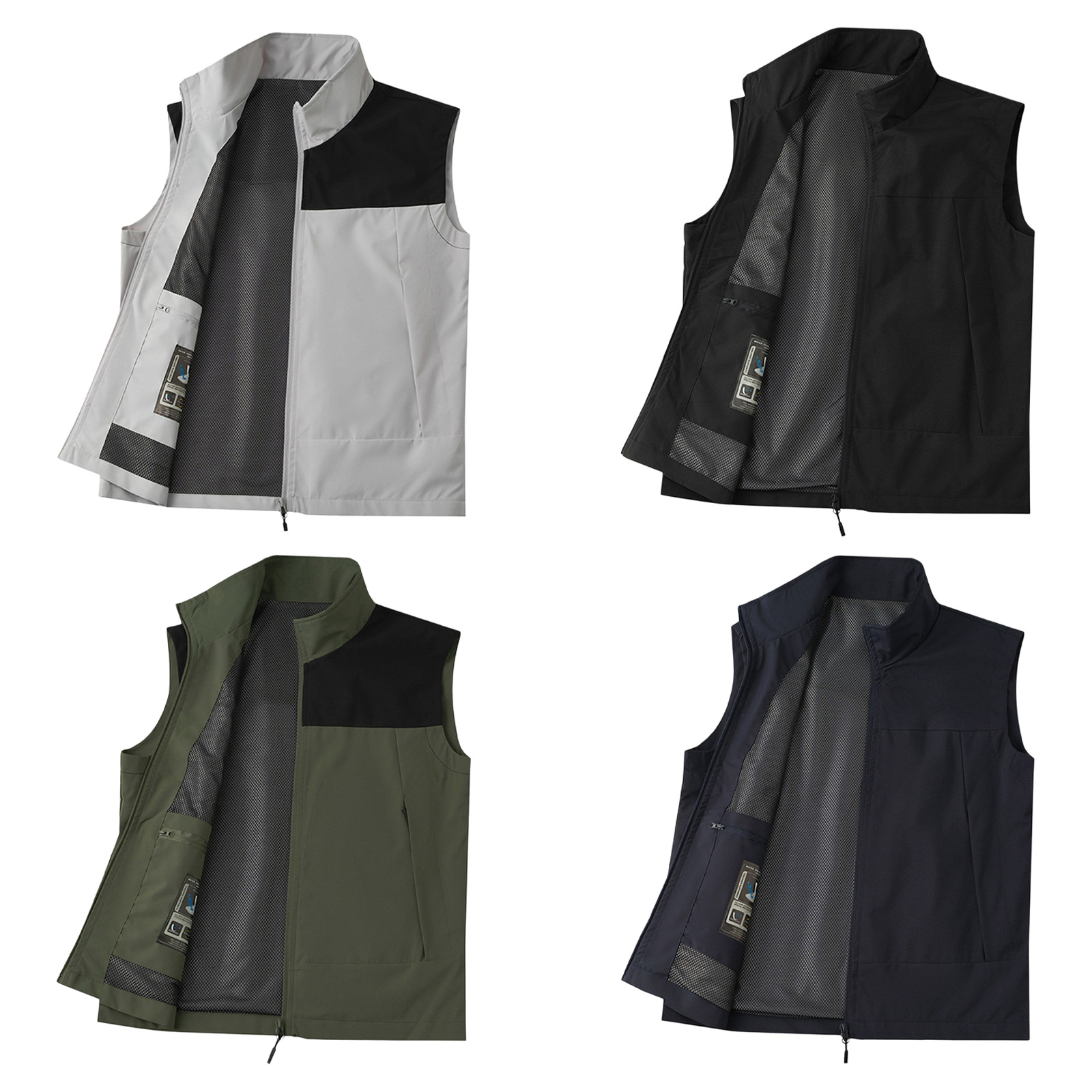 #M-5XL Men Golf Vest Stand Col - đánh giá và giá Outdoor Camping Vest