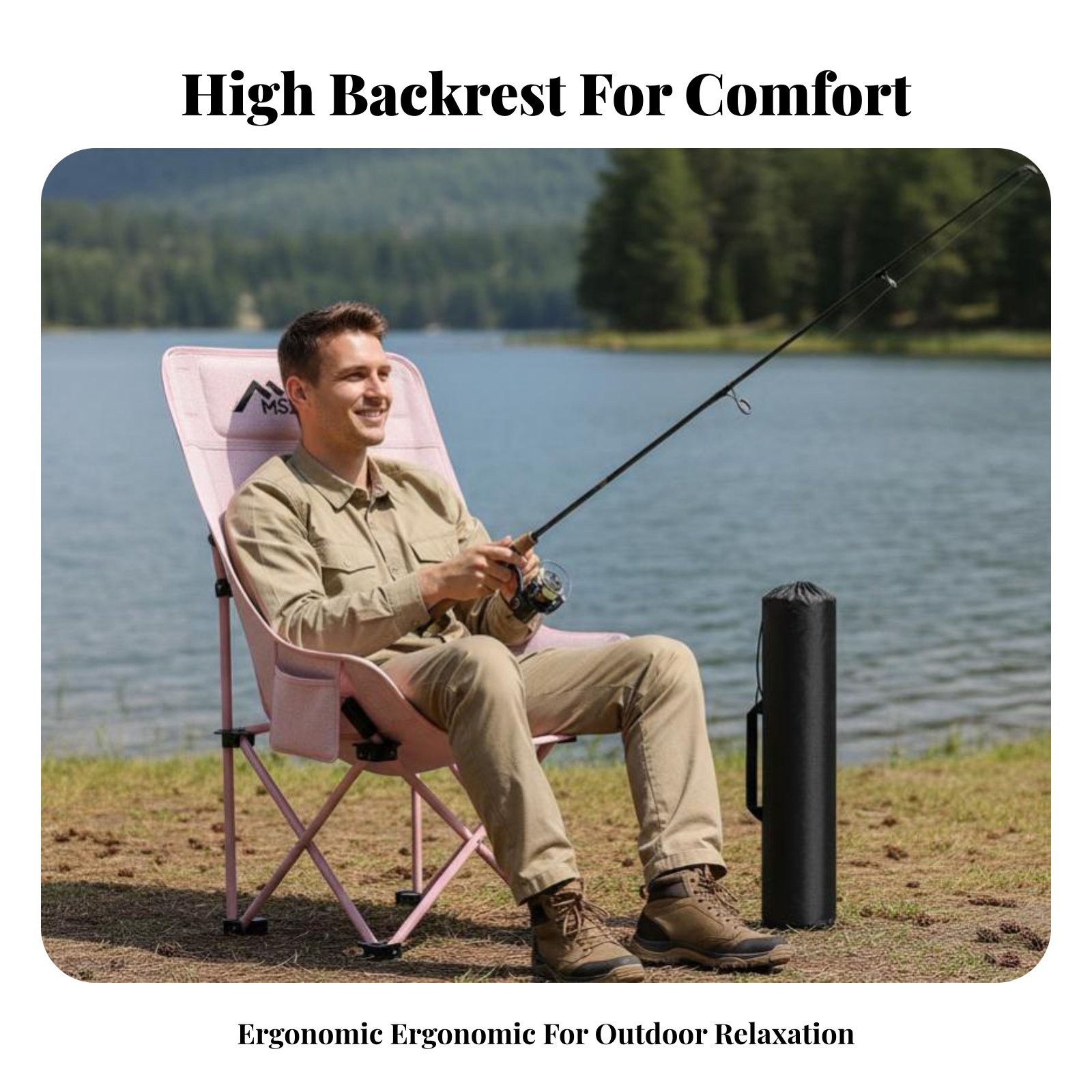 Foldable Mesh High Back Chair  - đánh giá và giá Outdoor Camping Recliner