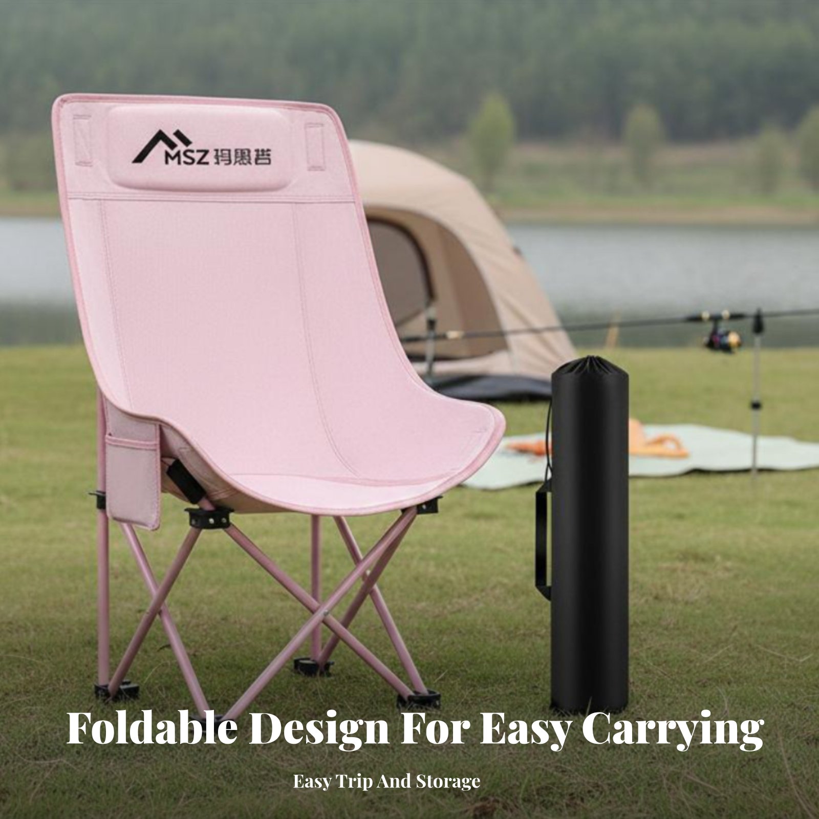 Foldable Mesh High Back Chair  - đánh giá và giá Outdoor Camping Recliner