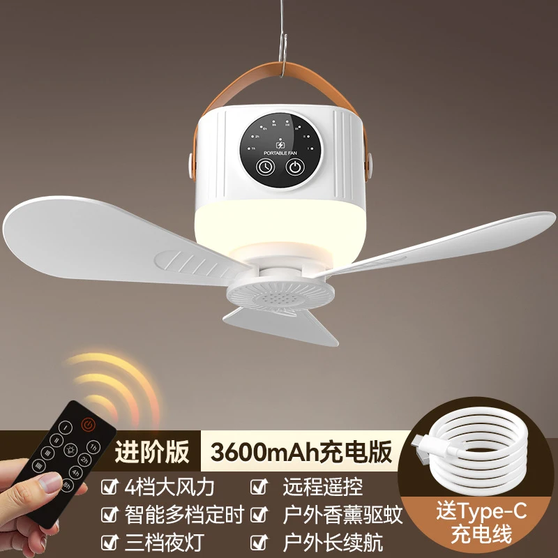 New Rechargeable Small Hanging - đánh giá và giá Outdoor Camping Fan