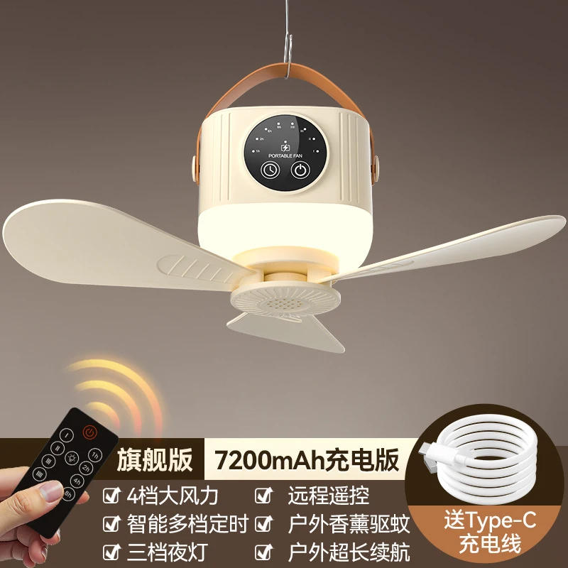 New Rechargeable Small Hanging - đánh giá và giá Outdoor Camping Fan