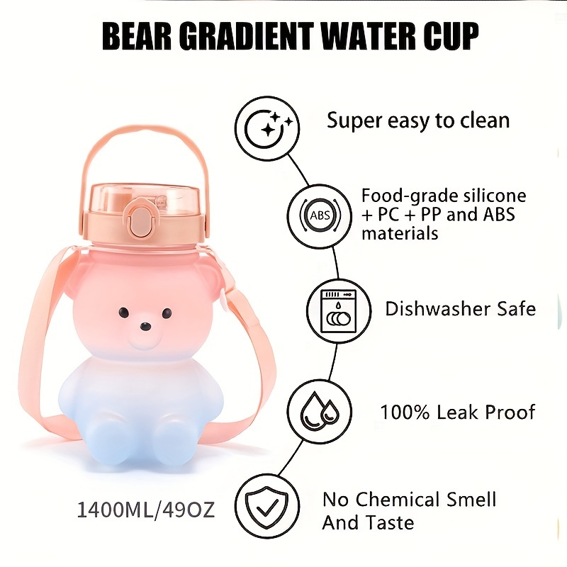 1pc Cute Bear Water Bottle BPA - đánh giá và giá Bear Canister